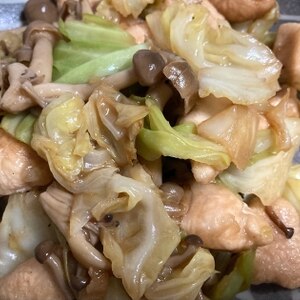 鶏むね肉とキャベツのオイスター炒め